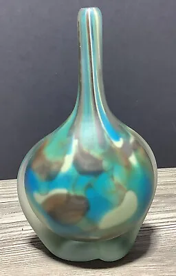 Mdina Lollipop Tiger Vase MCM Michael Harris VTG 1970s Incased Frosted Art Glass • $321.02