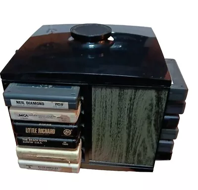 Vintage 8-Track Tape Stowaway Carousel Storage Rack Spins With 24 Tapes • $24.95