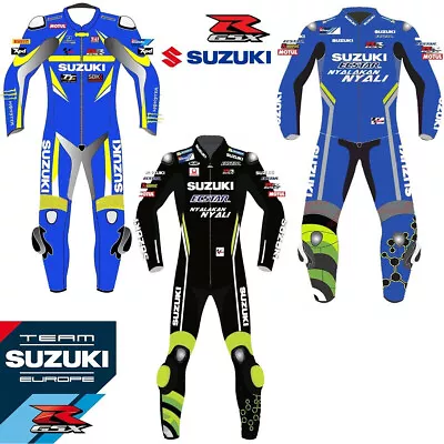 New Suzuki Gsxr Ecstar Motorbike Racing Motorcycle Biker Cowhide Leather Suit • $249