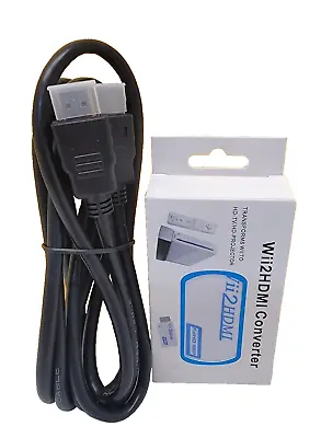 WII To HDMI Adapter With 6 Foot High Speed HDMI Cable • $12.99