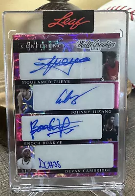 2022-23 Leaf MultiGraphics Gueye Juzang Boakye Cambridge Quad Auto RC  # 9/15 • $34