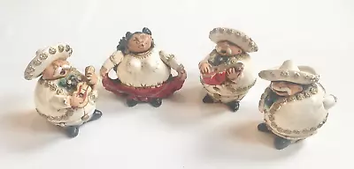 Vintage Mexican Mariachi Band Set Of (4) Figurines Pottery RARE • $49.99