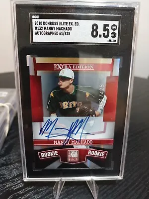 2010 Donruss Elite Manny Machado Extra Edition Auto RC #302/425 SGC 8.5 !! • $98.90