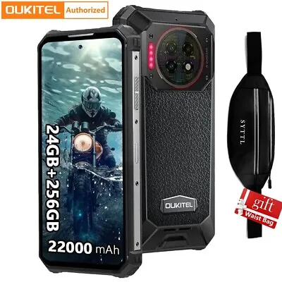 Oukitel WP19 Pro Rugged Mobile Cell Phone 22000mAh 24GB/256GB  64MP Smartphone • $298