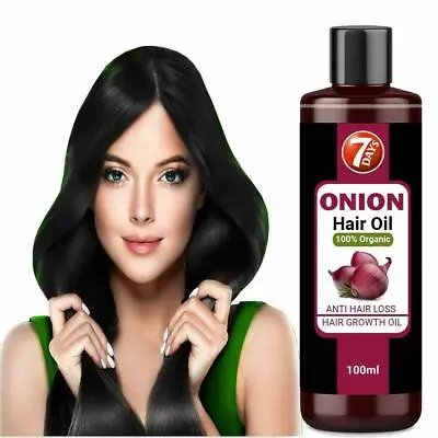 7 DAYS Onion Oil For Hair Growth & Hair Fall Control-100ML Free Shipping • $45.82