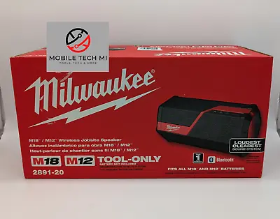 Milwaukee 2891-20 M12/M18 12/18V Wireless Bluetooth Jobsite Speaker SEALED • $132.88