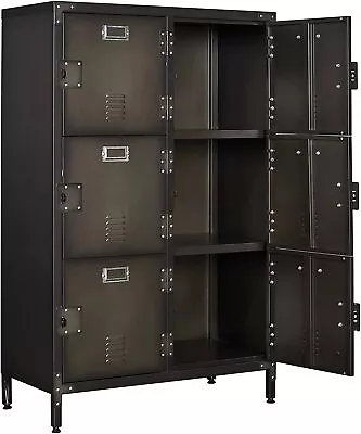 Metal Storage Cabinet Retro Style For Club Home Storage Lockers With 3/4/6 Doors • $219.99