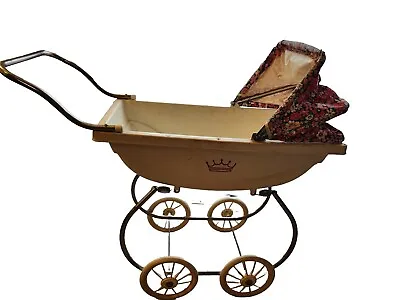 Vintage CROWN 1970S Baby Doll Carriage/Buggy/Pram Floral Shade • $62