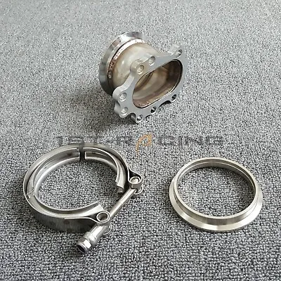 Stainless 8 Bolt To 2.5  V-Band Flange Clamp Adaptor GT25 GT28 T25 T28 Turbo • $49.82