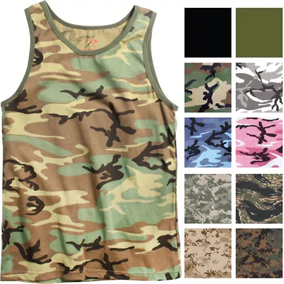 Rothco Camo Tank Top Sleeveless Muscle Tee Tactical Army Military A T-Shirt • $12.99