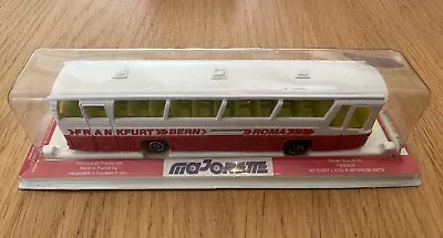 1978 Majorette No. 373 Neoplan Autocar Jetliner Coach FRANKFURT BERN ROMA Red • £3