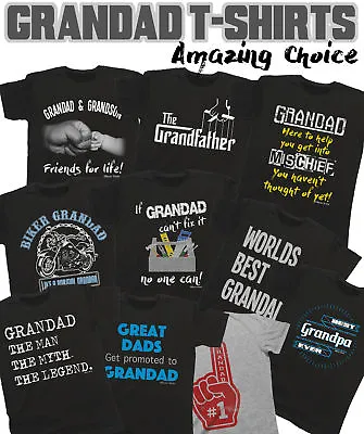 £10.99 • Buy GRANDAD Mens Fathers Day T-Shirt Organic Eco Friendly Gift For Grandfather
