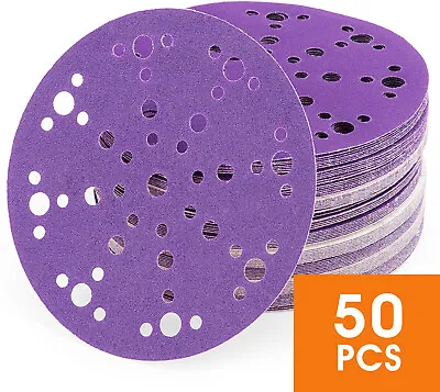 £17.99 • Buy 150mm  6 Inch SANDING DISCS 48 Hole Sandpaper 40-240 Grit Orbital Sander Pads