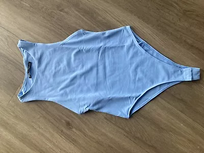 ZARA Women’s Pale Blue Halter Neck Bodysuit - UK SIZE S - NEW WITHOUT TAGS • £7