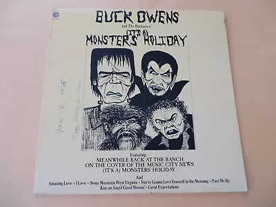 Buck Owens & Buckaroos  (it's A) Monsters' Holiday  (capitol Lp 1974 Vg+/vg) • $13.99