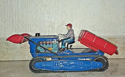 Yoshiya Ko Tin Bulldozer W/shovel No Nomurayonezawamarxspace Toy Robot Video! • $445