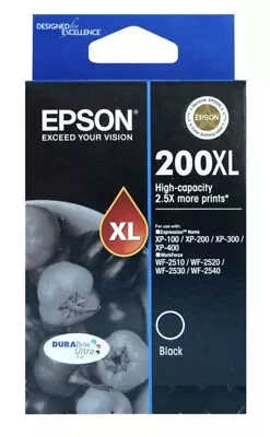 Epson 200XL C13T201194 Ink Cartridge - Black • $32