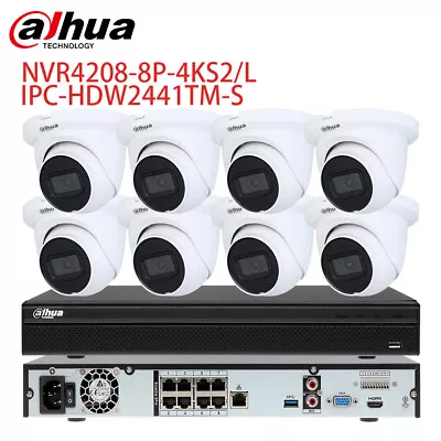 Dahua KIT 8CH 8POE 2SATA NVR 4MP IP Camera CCTV Security Camera System Lot US • $72.80