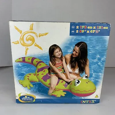 Vtg RARE 2006 Intex BIG Lizard Gecko Ride On Inflatable Float Pool Toy NOS • $252.90