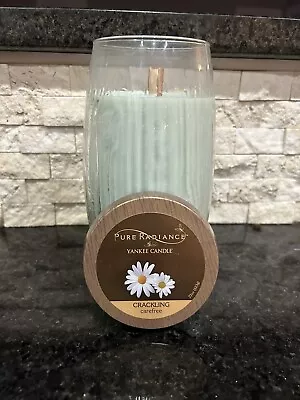 Yankee Candle Pure Radiance Carefree Crackling Wood Wick Candle New Discontinued • £41.44