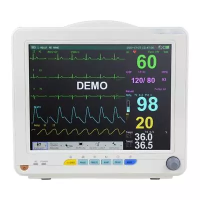 12 Multi-Touch Patient Monitor - Signs ECG NIBP RESP TEMP SPO2 PR • $1029.02