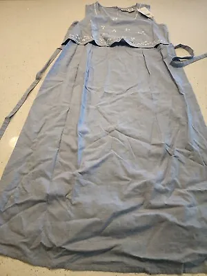 Take Nine Maternity Dress Medium Sleeveless Blue Cotton NWT • $14.39