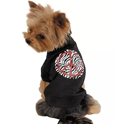 Zack & Zoey Zebra Peace Sign Dog Tee - XX-Small | Trendy Summer Fashion |  • $16