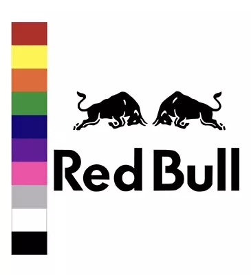 Red Bull Energy Drink Wings Logo Vinyl Bumper Sticker Car Decal - Color & Size • $6.95