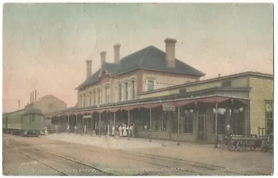 Springfield Missouri MO ~ Frisco Railroad Depot Train Station ~ Fred Harvey 1910 • $6.99