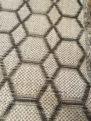 JANE CHURCHILL HEX UPHOLSTERY  FABRIC IN CHARCOAL  170cm X 136cm  • £29