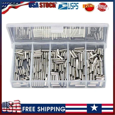 $7.52 • Buy 5size Single Barrel Crimping Sleeves Fishing Line Wire Leader Copper Tubes US