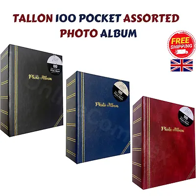 Photo Album Slip In Tallon 100 Photos 6 X4  Pocket Storage Plain Design Gift • £5.99