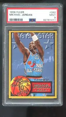 1996-97 Fleer #282 Michael Jordan All-Star Retro PSA 9 Graded Card NBA 96-97 • $64.96