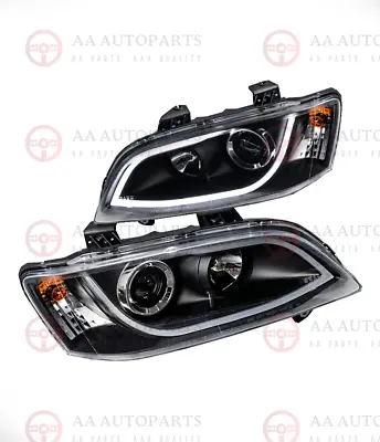 $599 • Buy Holden VE Commodore Series 1 HSV HeadLights Black LED DRL Projector Pair