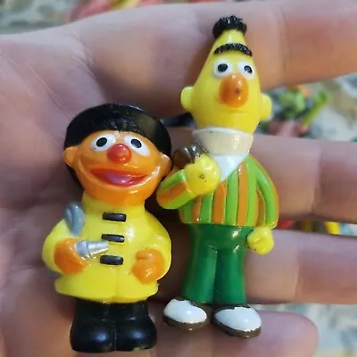$9.70 • Buy 2 Vintage Bert & Ernie JHP Applause Sesame Street Small Toys PVC Jacket Fireman