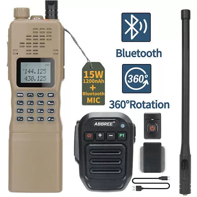 Baofeng Ar-152 15w Walkie Talkie An/prc-152 Transceiver Ham Radio&bluetooth Mic  • $153.99