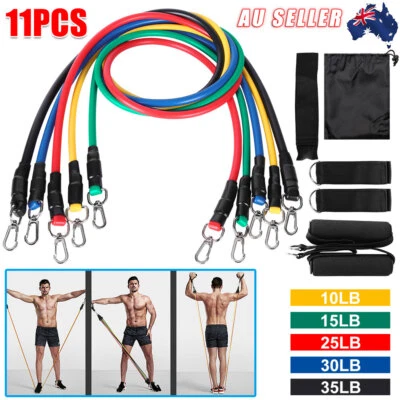 $16.25 • Buy 11PCS Resistance Bands Muscle Training Fitness Exercise Strap Strength Gym Ropes