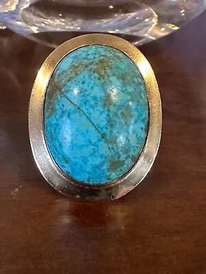 Vintage Native American Turquoise Ring SIZE 6 Large LOOK • $35