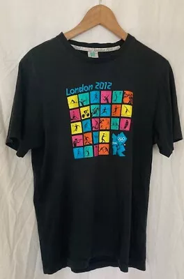 Men Official London 2012 Product Olympic Games T-Shirt Black Size M • £16