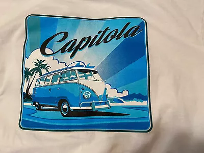 Volkswagen VW BUS Capitola California CA T-Shirt Long Sleeve WHITE  Medium *NEW* • $5