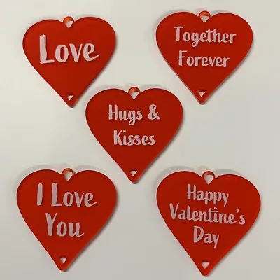 £3.99 • Buy I Love You Valentine Romantic Gifts Hugs Kisses 5cm Heart Him Her Little Token