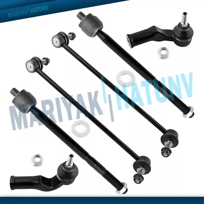 6PCS Front Tierods + Sway Bars For 2004 2005 2006 2007 - 2011 Volvo C30 S40 V50 • $34.80