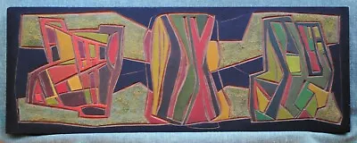 ABSTRACT ART Original PAINTING SCULPTURE Carved WOOD Mid Century WALL DECOR 1960 • $225