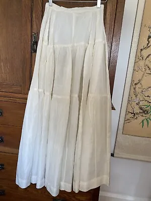 Antique Wedding Taffeta Silk Belle Epoch  / Edwardian Tiered Skirt Petticoat • £140
