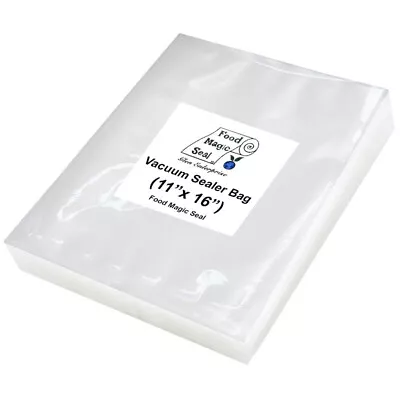 $21.99 • Buy 50 GALLON 11 X16  Bags Food Magic Seal 4 Mil For Vacuum Food Storage Sealer Bags
