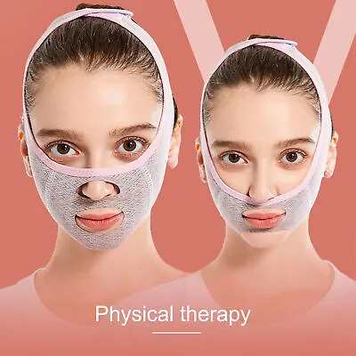 $8.76 • Buy Reusable V Line Face Slimming Double Chin Reducer Mask Lifting Belt Anti-Wrinkle
