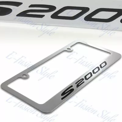 HONDA S2000 LOGO Chrome Plated Brass License Plate Frame With 2 Chrome Caps NEW • $29.95