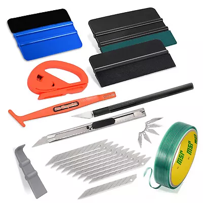 $23.42 • Buy Vinyl Wrap Film Knifeless Tape 5M Finish Line Blade Window Tint Squeegee Kit AUS