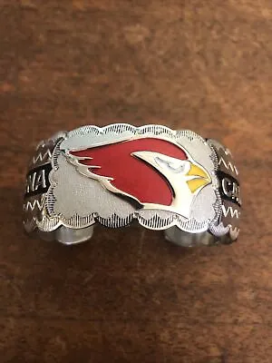 Native American Navajo Mens Bracelet Arizona Cardinals Cuff  Nice Workmanship #B • $115