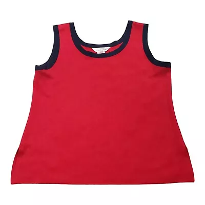 Exclusively Misook Sleeveless Top Women's XL Red Black Under Shirt Layering Tank • $29.97